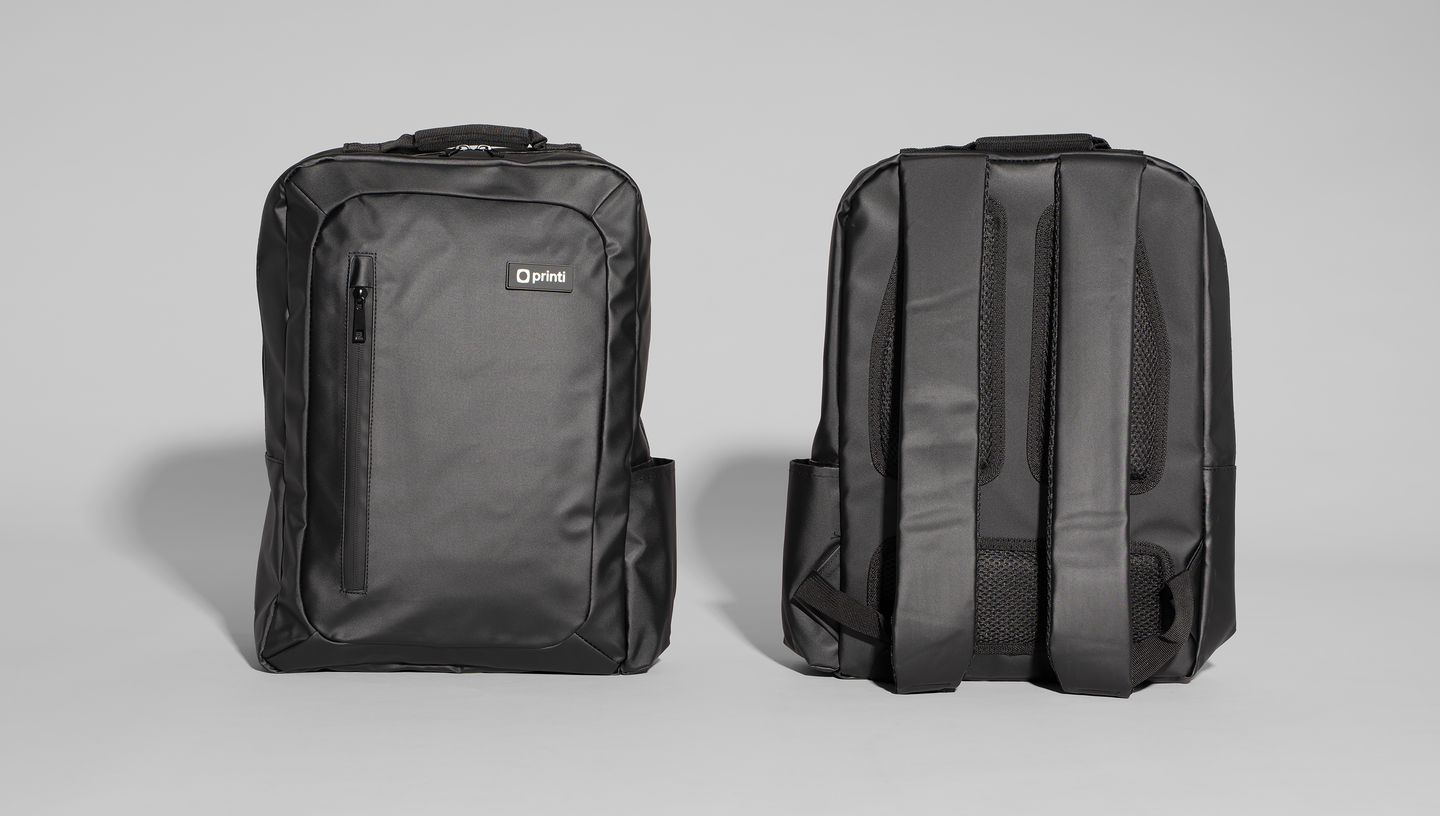 Mochila para notebook Birmingham 15.6, de frente e costa.