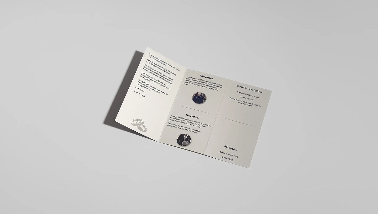 Manual de padrinhos personalizado