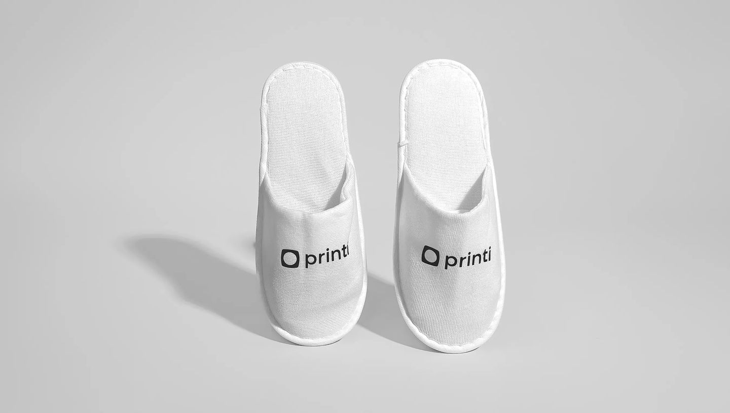 Pantufa personalizada na cor branca da Printi