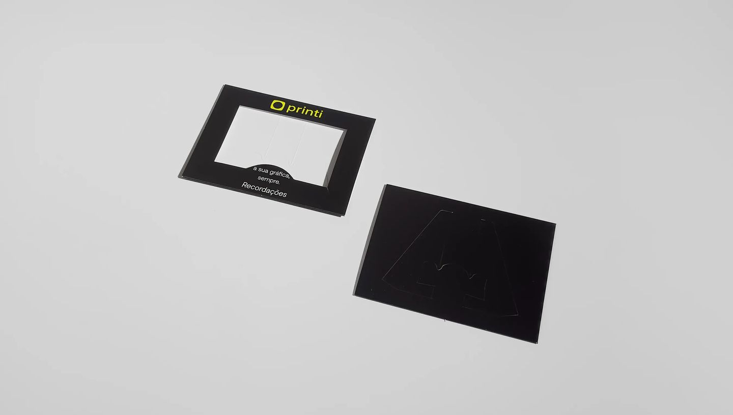 Porta retrato em cartão personalizado
