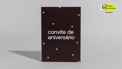 Convite de aniversário com hot stamping