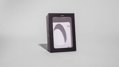 Embalagem para ovo de colher montada com e visor transparente
