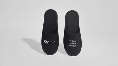 Pantufa personalizada na cor preta da Printi