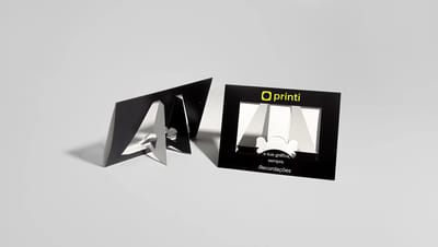 Porta retrato em cartão personalizado