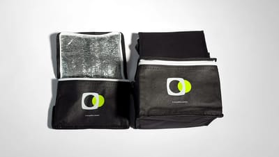 Bolsa térmica de 3L preta com logo da Printi.
