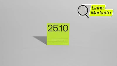 Cartão Save the Date personalizado em papel da linha Markatto na cor verde neon com tipografia moderna, ideal para anunciar eventos, convites especiais e comunicações institucionais.