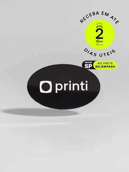 Adesivos ovais versáteis e vibrantes da Printi, ideais para sinalização e decoração. Personalize do seu jeito.