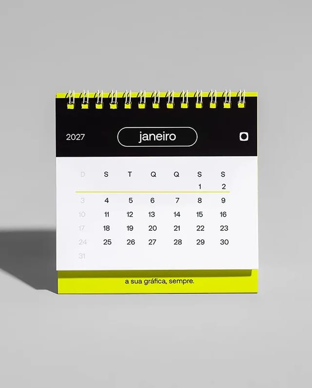 Mini Calendário de Mesa 2027