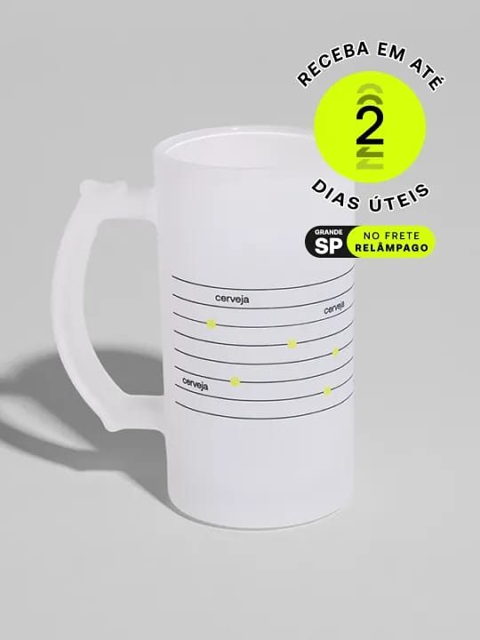 A Caneca de Chopp em Vidro Personalizada 340 mL combina estilo e resistência. Com design ergonômico, é ideal para brindes, eventos e personalização exclusiva.