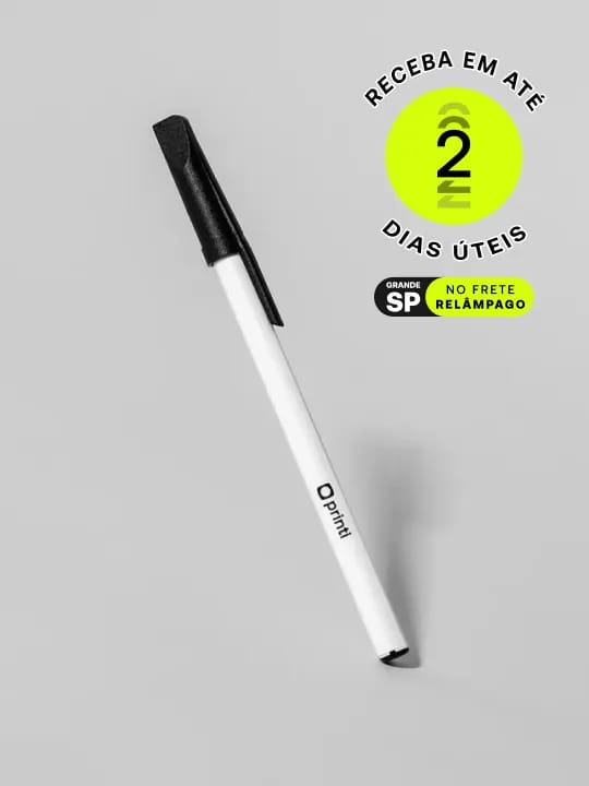 Canetas personalizadas, diversas cores e modelos, reforçam sua marca com clientes e eventos; ideal para lembranças.
