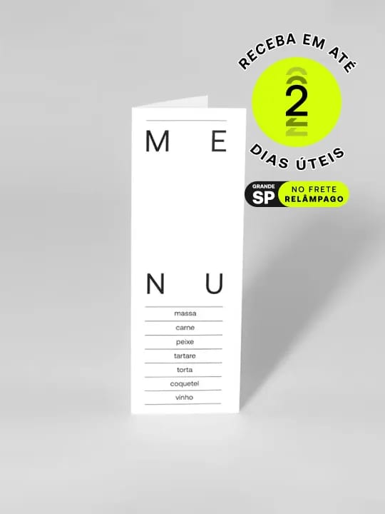 Cardápio de Papel