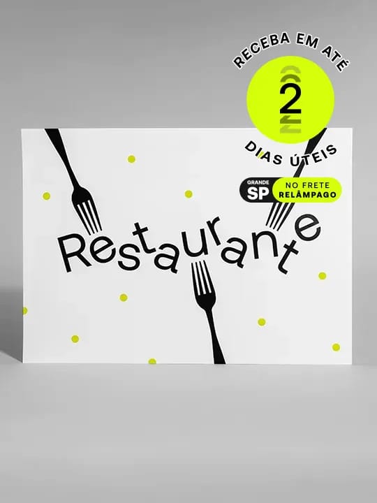 Papel bandeja: protege bandejas e comunica promoções em bares e restaurantes. Disponível em 4 materiais.