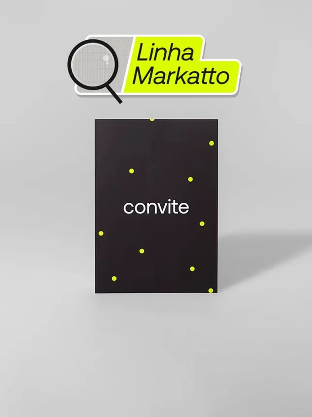 Convite em papel Markatto para tornar seu evento ainda mais especial. Alta qualidade de impressão e acabamento sofisticado para festas, aniversários e eventos corporativos.