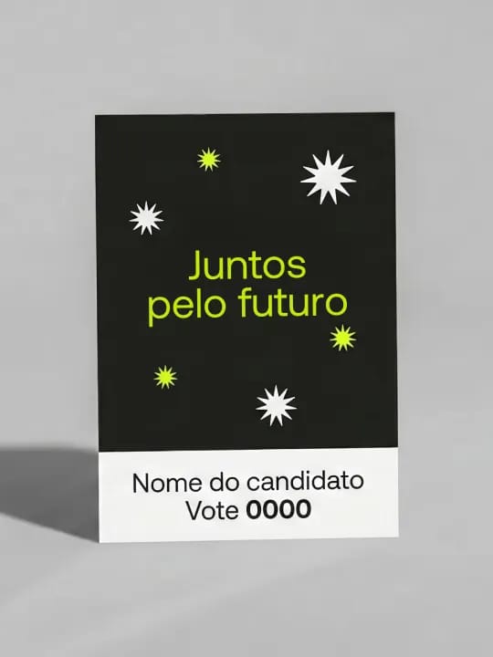 Panfletos eleitorais personalizados para campanhas políticas, com impressão de alta qualidade e excelente custo-benefício.